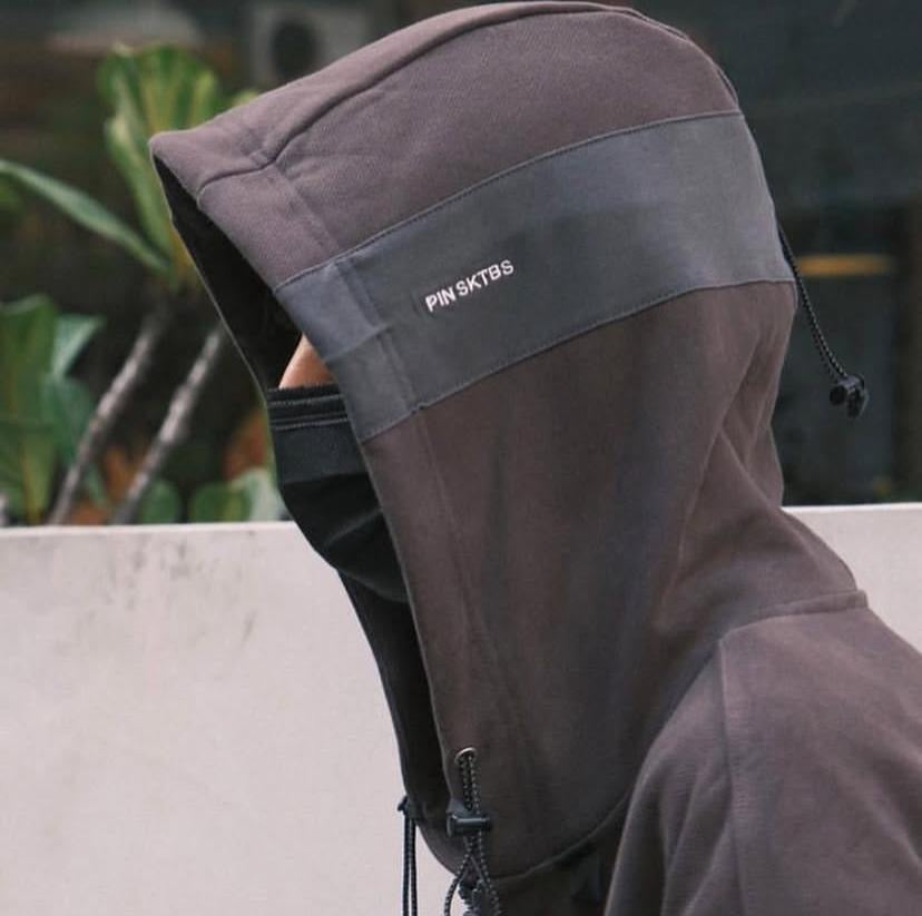 Pin Sktbs Sweat Hooded Trail Full Zip Up Black Olive
