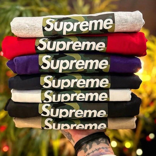 Supreme Camo Box Logo Tee Black White Grey Navy Khaki Purple