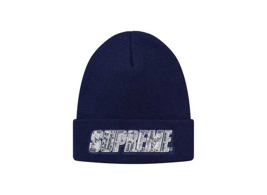 Supreme Sequin Beanie Black Navy Red