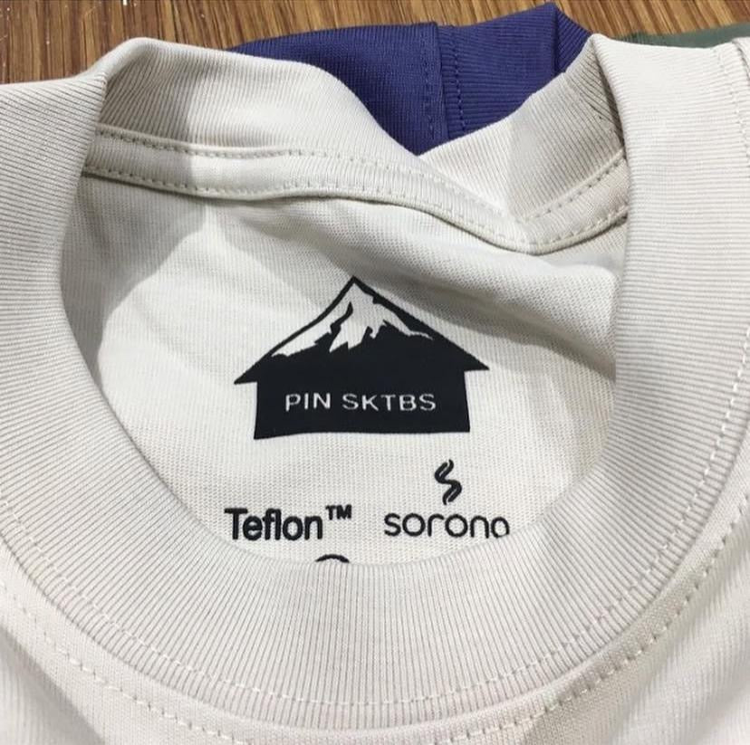 Pin Sktbs Waterproof Pocket Tee Purple Mountain Green Sand White