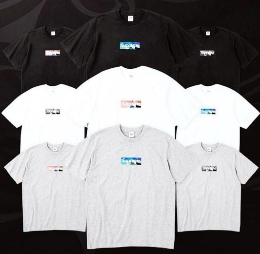 Supreme Emilio Pucci Box Logo Tee Grey/Black Grey/Blue