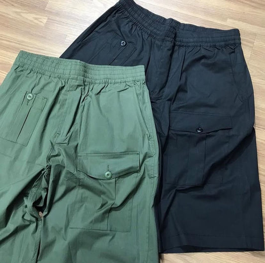 NORLN NR Big Pocket Shorts Black Olive