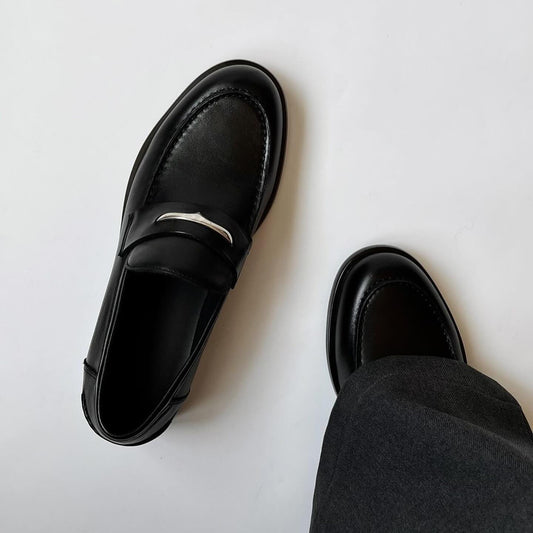 Preorder 預訂 Type 2 Buckle Leather Loafers Black 人造皮革樂福鞋 黑色