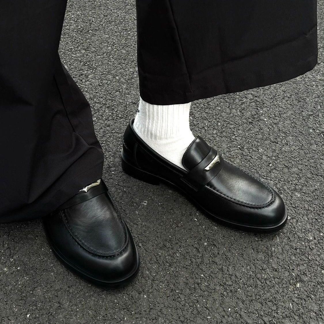 Preorder 預訂 Type 2 Buckle Leather Loafers Black 人造皮革樂福鞋 黑色