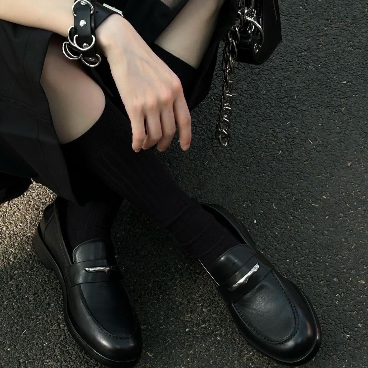 Preorder 預訂 Type 2 Buckle Leather Loafers Black 人造皮革樂福鞋 黑色