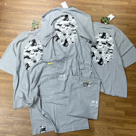New Balance x A Bathing Ape BAPE Head Logo Tee Grey