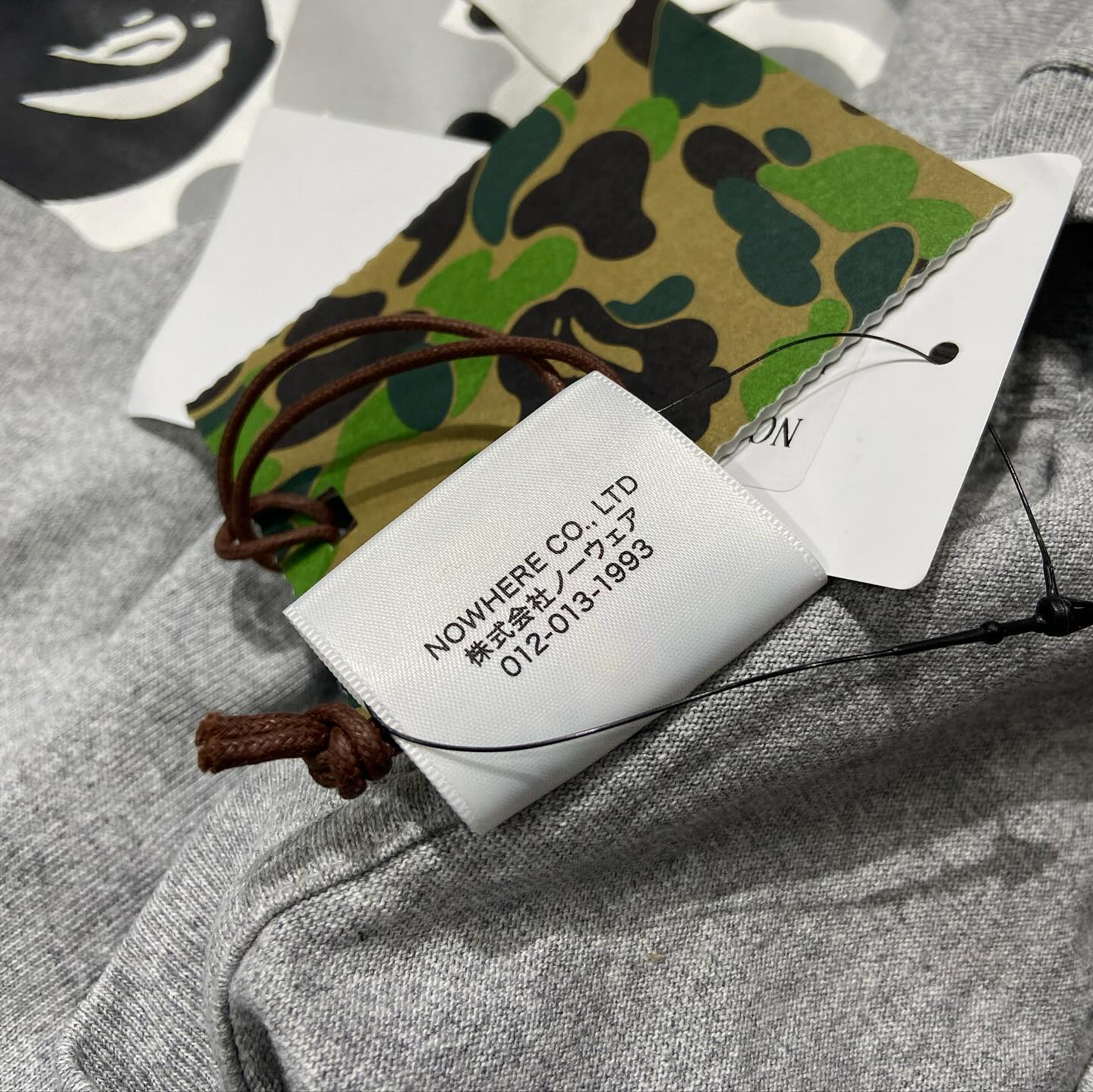 New Balance x A Bathing Ape BAPE Head Logo Tee Grey