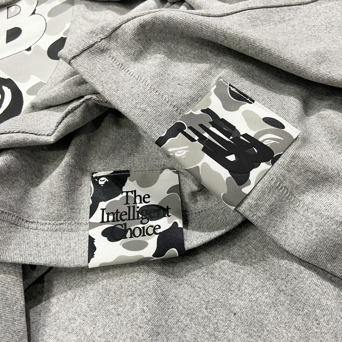 New Balance x A Bathing Ape BAPE Head Logo Tee Grey
