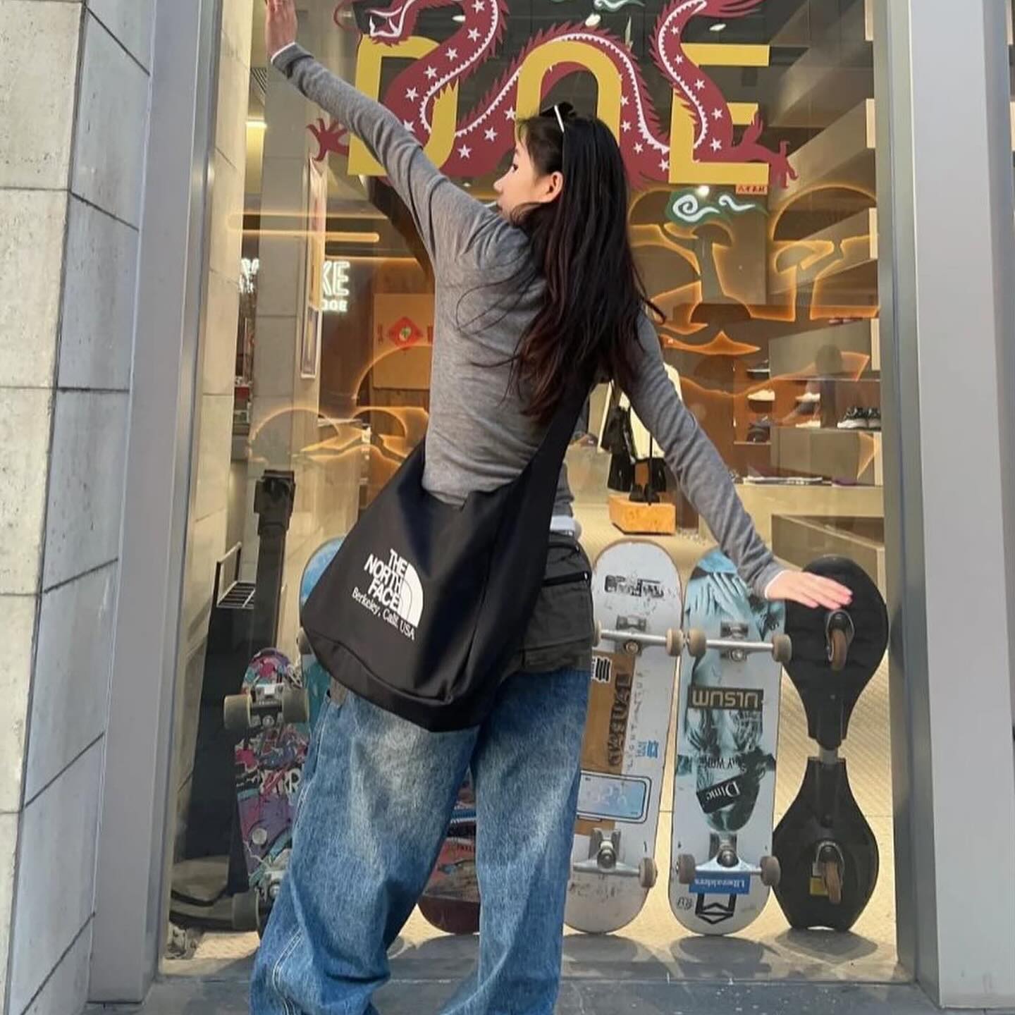 The North Face TNF White Label Big Logo Shoulder Bag NN2PR21J 單肩餃子包