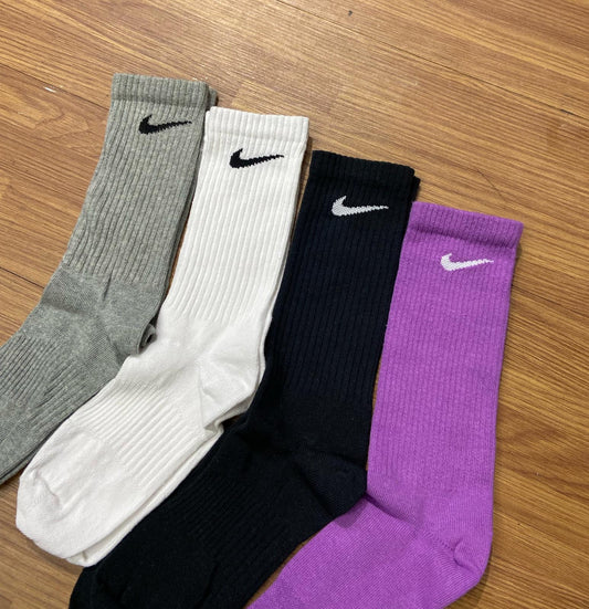 Nike One Swoosh Long Crew Socks Black White Grey Purple