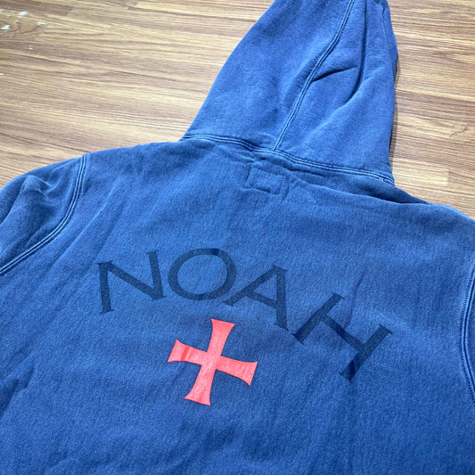 Noah NYC Core Logo Zip Up Navy