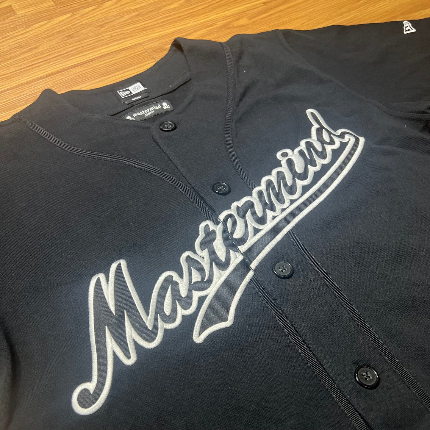 Mastermind Japan MMJ x New Era Heavyweight Cotton Baseball Shirt MMJ Script MJ26C16-SH003