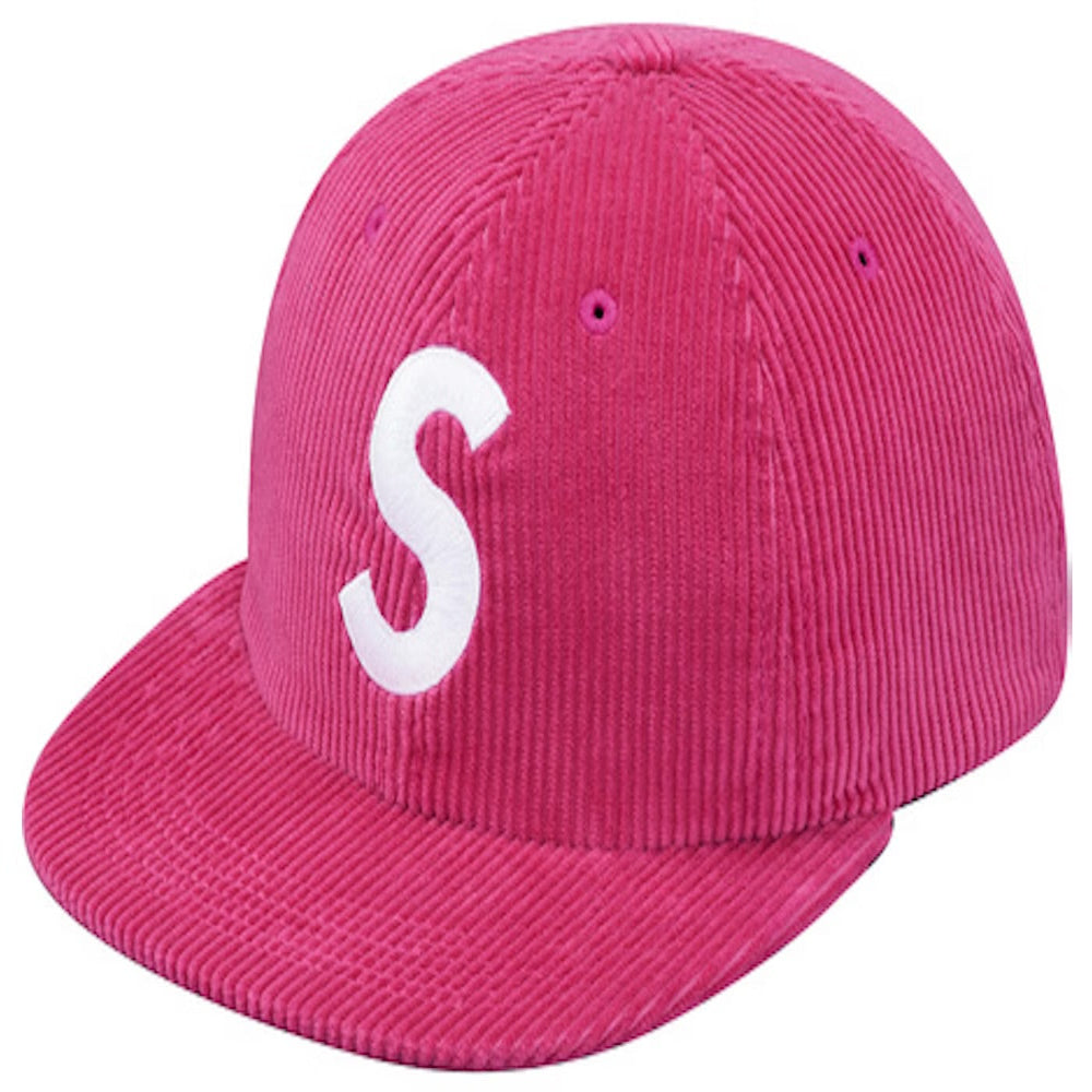 Supreme SS17 Corduroy S Logo 6-Panel Magenta