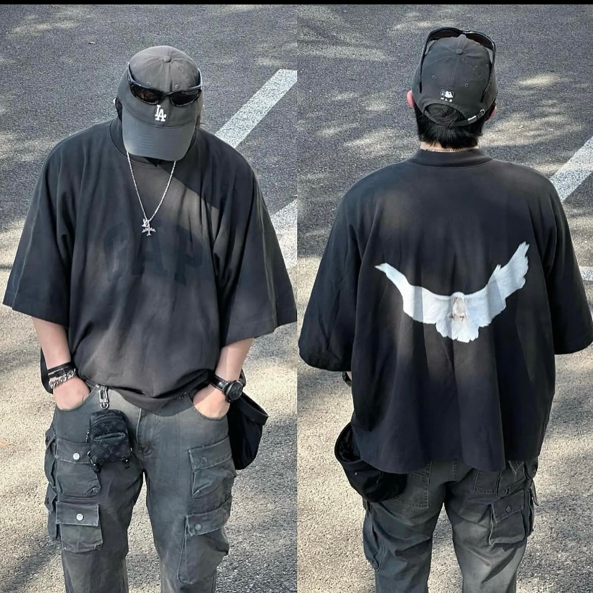 Preorder 預訂 Yeezy x Gap x Balengciaga Dove Tee Washed Black