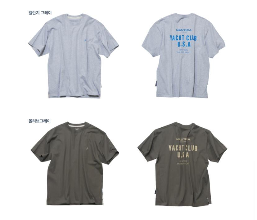 Preorder 預訂 Nautica KR Yacht Club USA Tee SS White Brown Olive Grey Heather Grey
