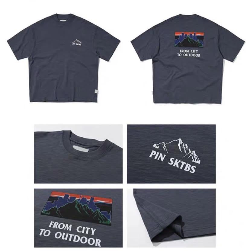 Pin Sktbs Urban Mountain SS Tee (Bamboo 天竺棉) Brown Cream Navy