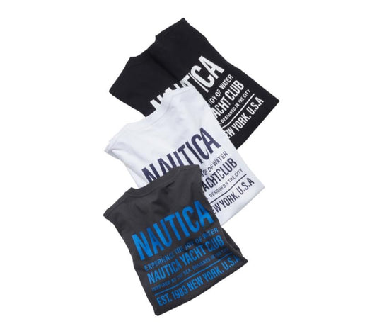 Preorder 預訂 Nautica KR Yacht Club Script Tee SS Black White Charcoal