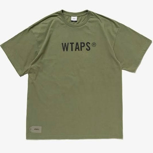 Wtaps Sign SS Tee / Cotton Olive 231ATDT-STM10S
