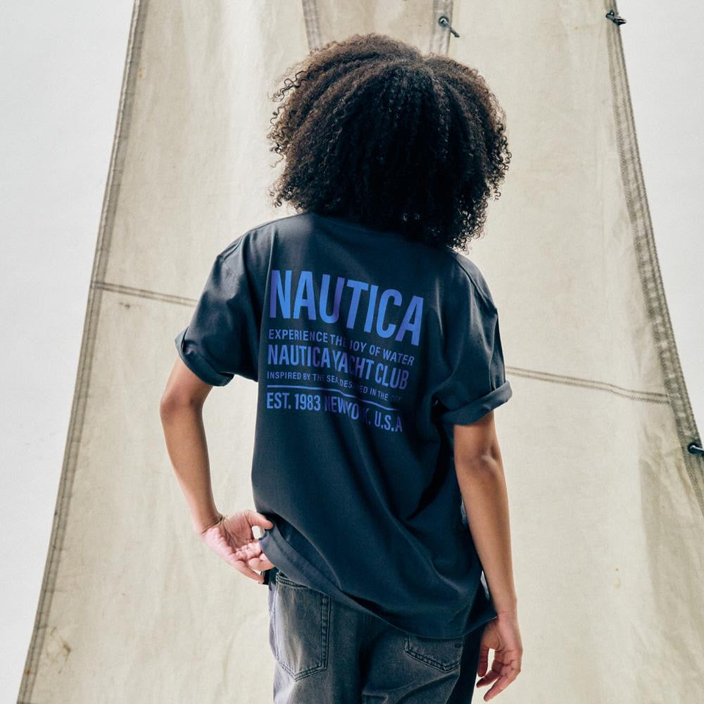 Preorder 預訂 Nautica KR Yacht Club Script Tee SS Black White Charcoal
