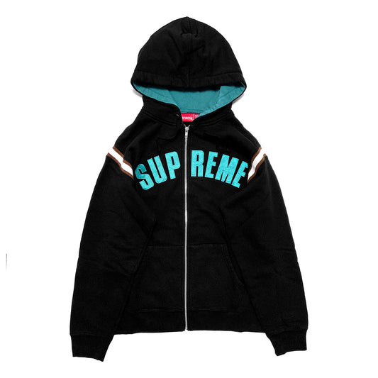 Supreme Jet Sleeve ARC Logo Hooded Zip Up Black