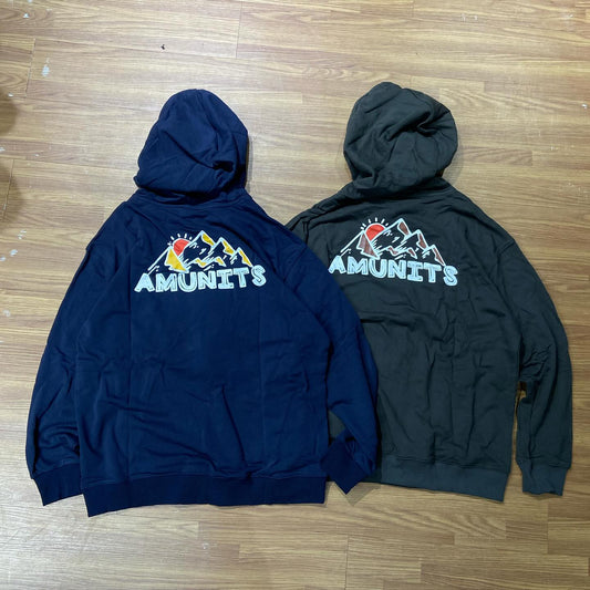 Amunits Sunrise Mountain Logo Hooded Sweatshirt Hoodie