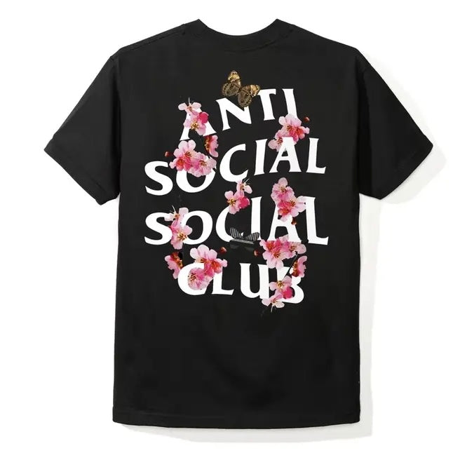 Anti Social Social Club ASSC x Kkoch Tee Black 桃花