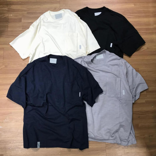 Pin Sktbs Bamboo Pocket SS Tee Black Grey Navy Cream
