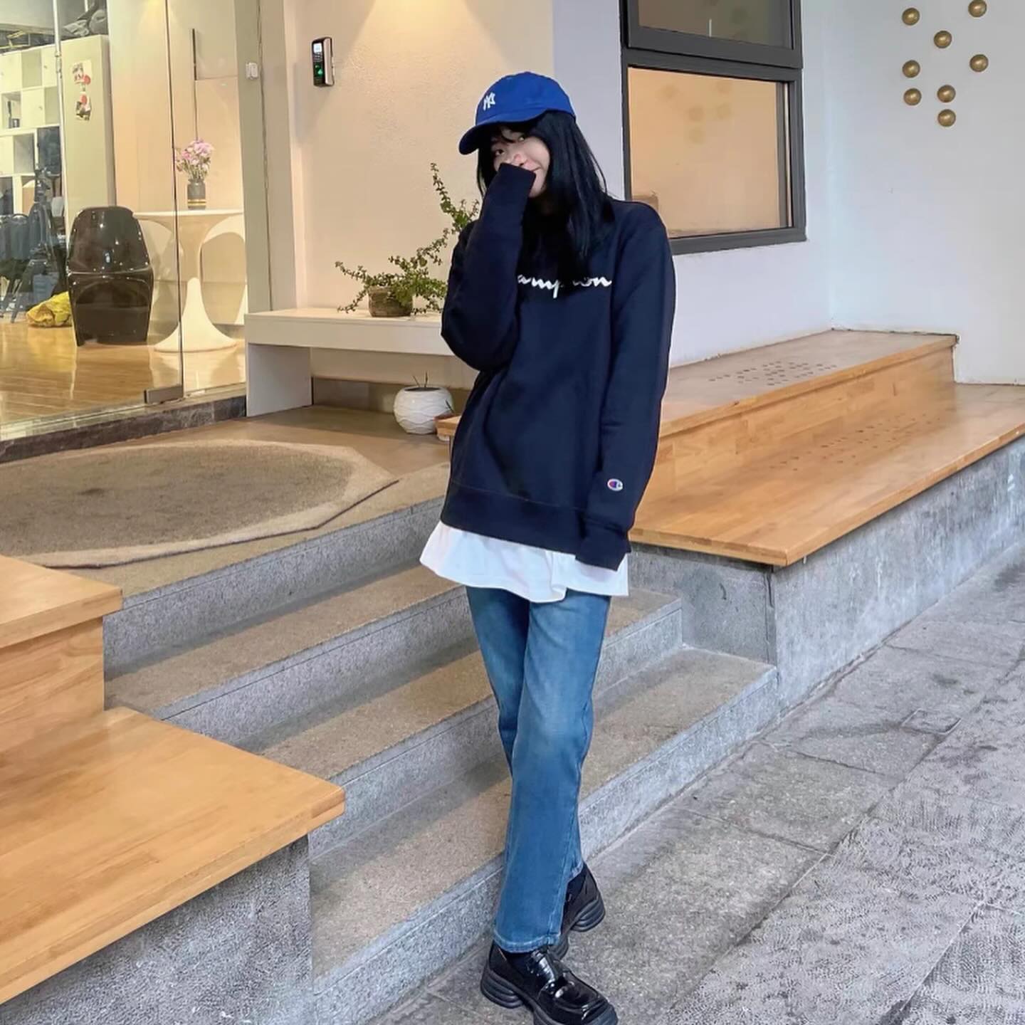 日版 Champion JP Script Logo Crewneck C3-H004