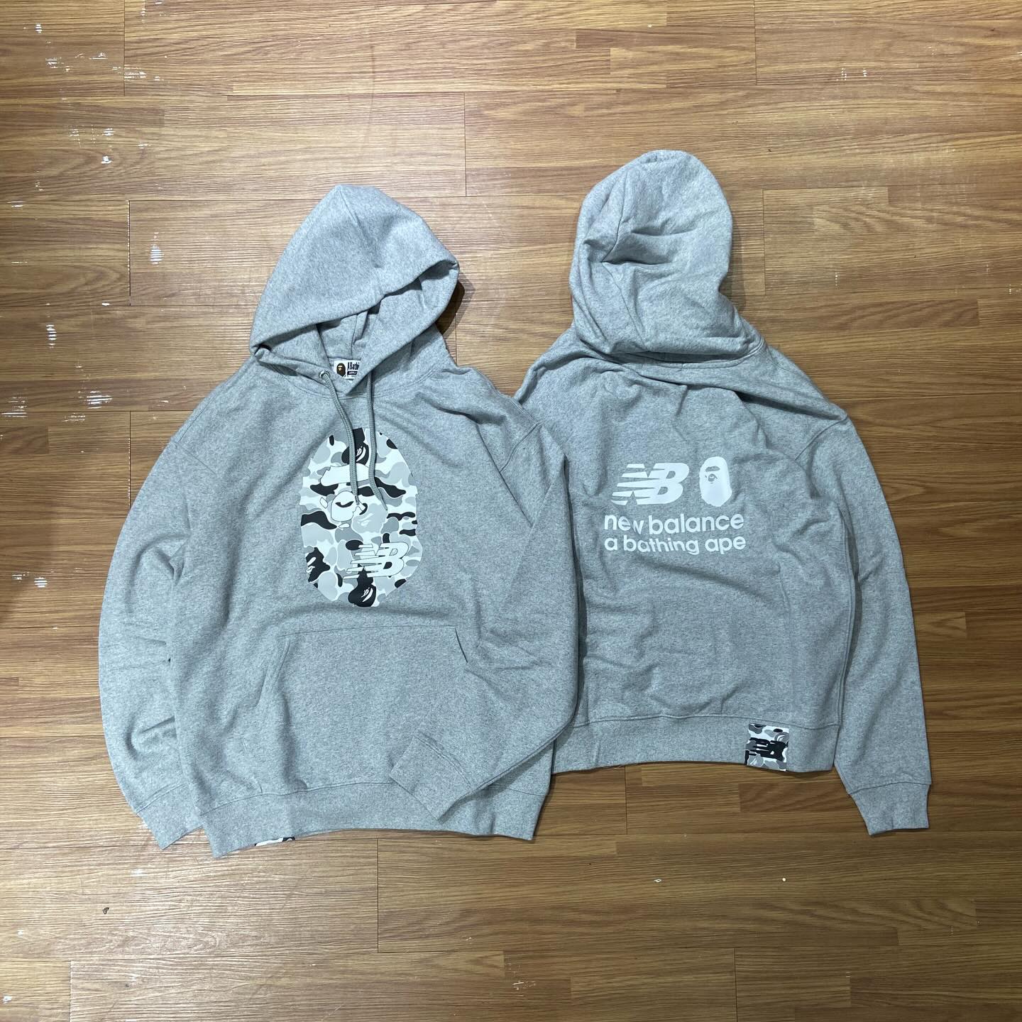 A Bathing Ape Bape x New Balance NB Logo Hooded Sweatshirt