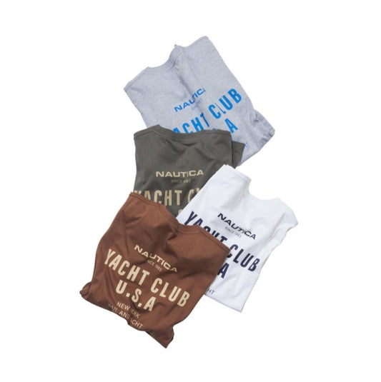 Preorder 預訂 Nautica KR Yacht Club USA Tee SS White Brown Olive Grey Heather Grey