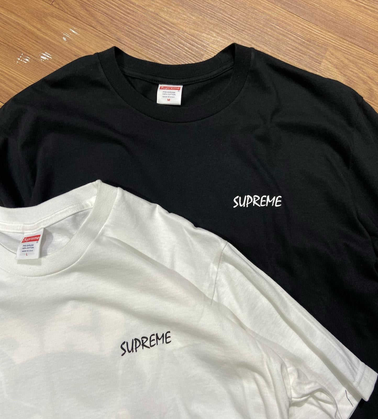 Supreme Black Cat Tee Black White