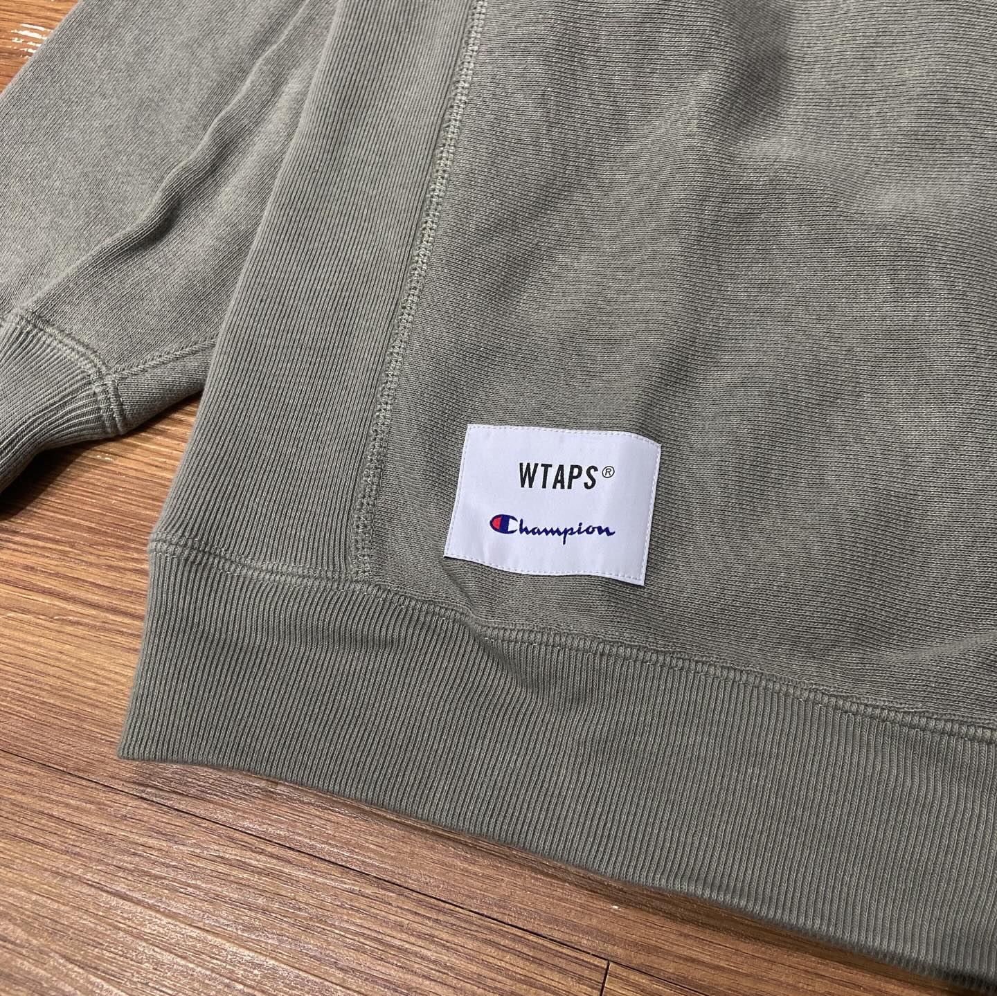 Wtaps x Champion Reverse Weave (R) Crewneck Sweatshirt Olive