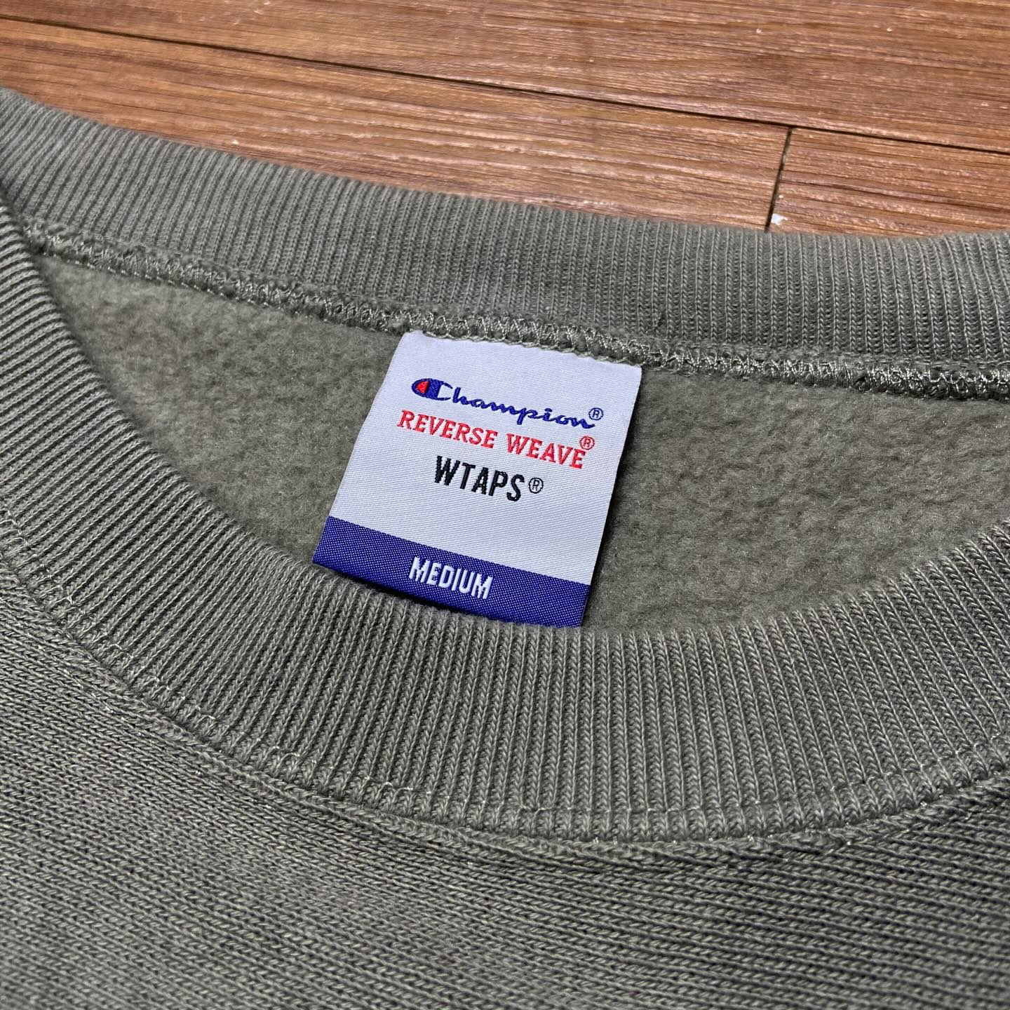Wtaps x Champion Reverse Weave (R) Crewneck Sweatshirt Olive