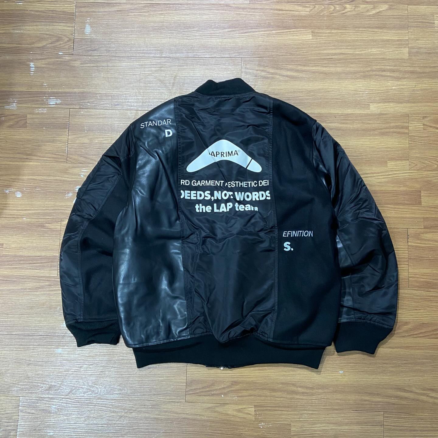 Laprima 拼接 Split Patch MA-1 Jacket 黑色 | KixBros