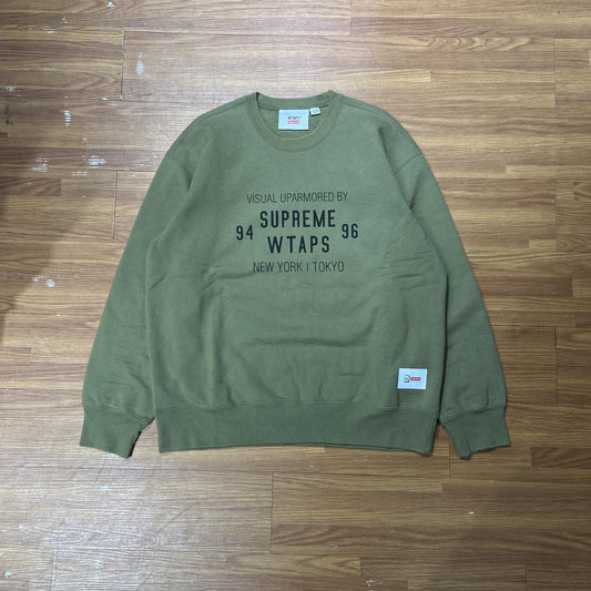 Wtaps x Supreme Sweat Crewneck Olive (Display Item)
