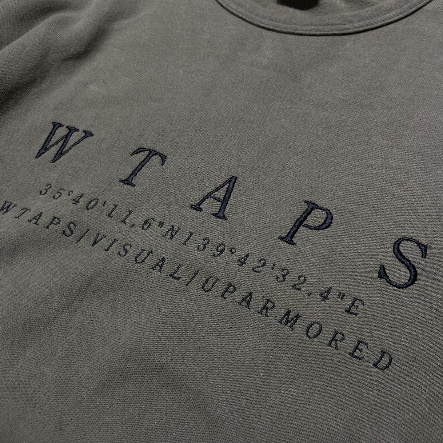 Wtaps System Crew Sweat 02 (刺繡字) Olive Drab (Display Item)