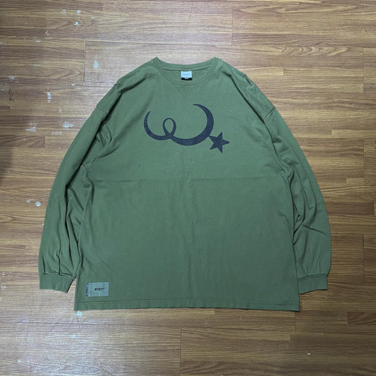 Wtaps Moon & Star LS / Cotton Olive (Display Item)