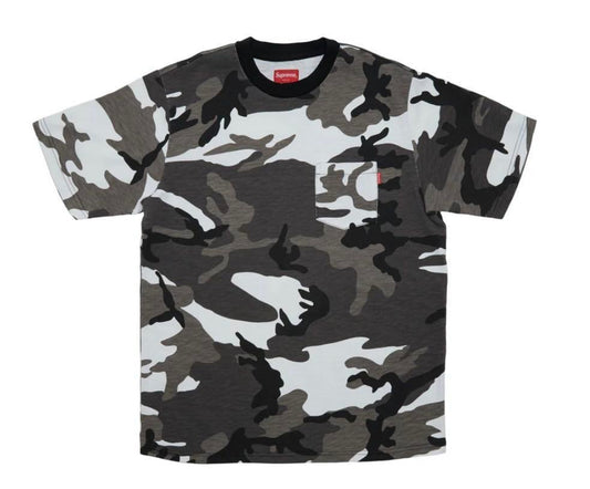 Supreme Pocket Tee SS Snow Camo