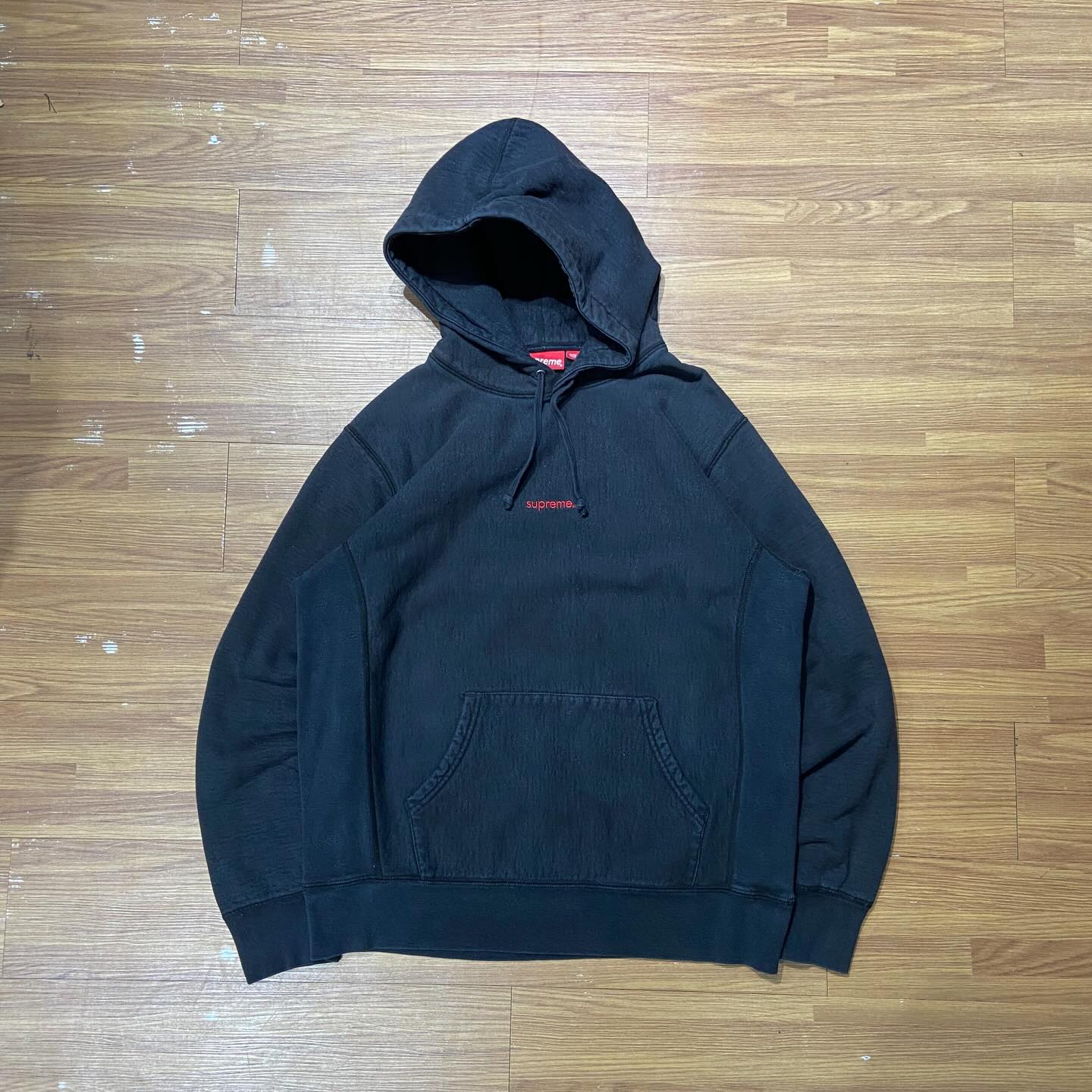 Supreme Trademark Hooded Sweatshirt Black (Used)