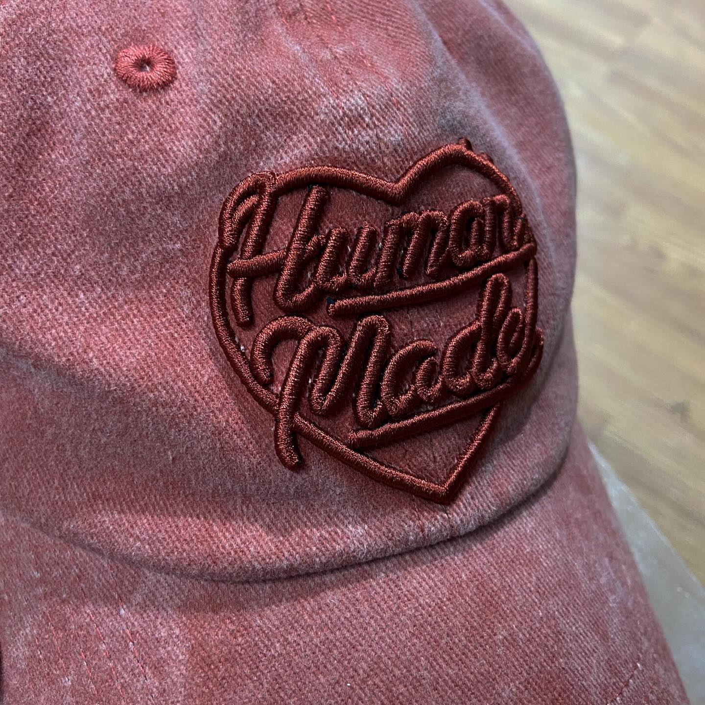 Human Made 6 Panel Washed Twill Cap Light Orange (Display Item)