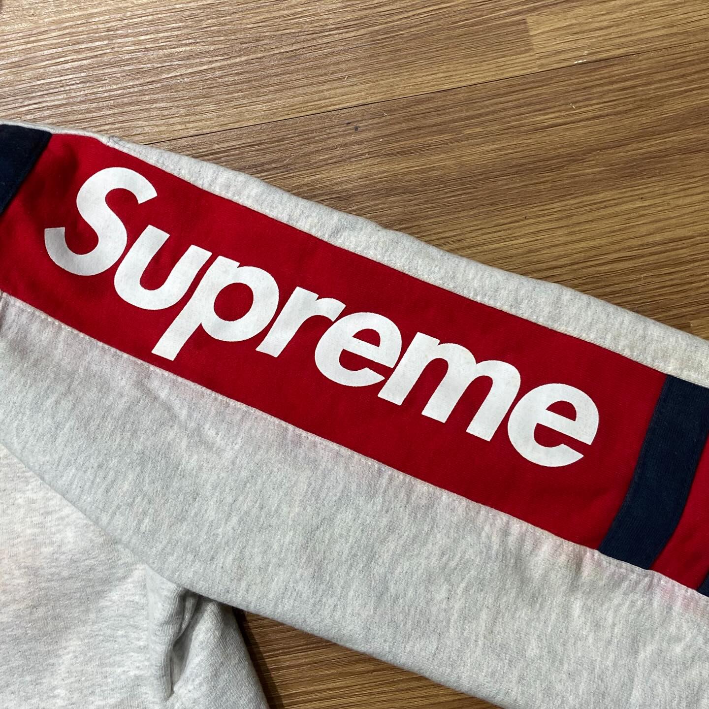 Supreme Hooded Track Zip Up Sweater Grey (Used)