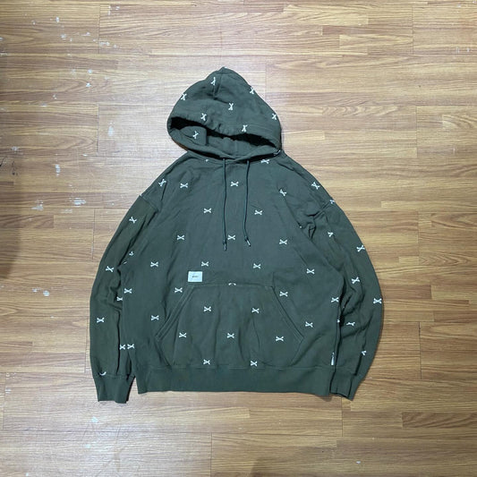 Wtaps Acne Embo Hoodie 骨頭刺繡🦴 Olive  (Display Item)