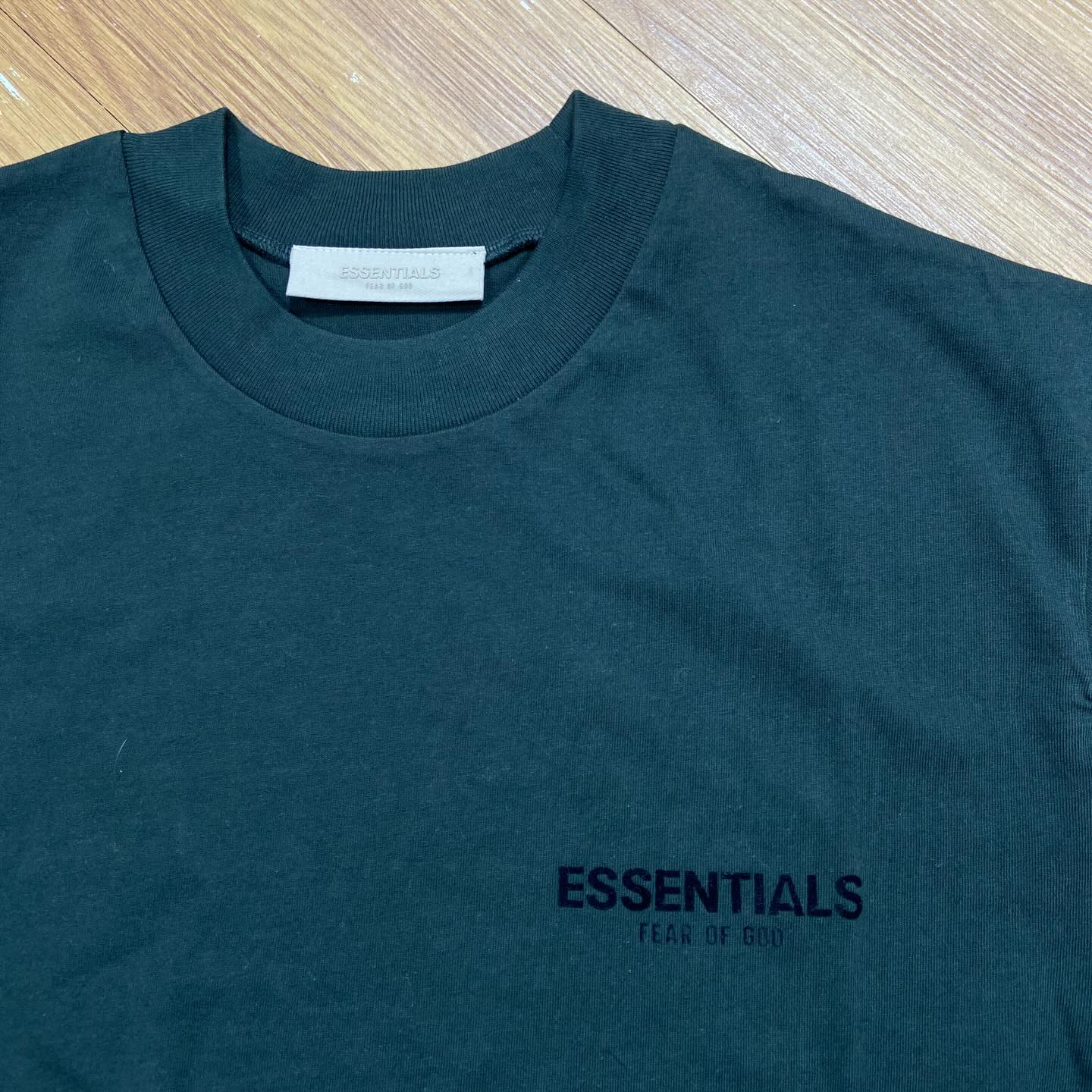 Fear Of God (FOG) Essentials Logo 植毛絨字 Tee SS Limo