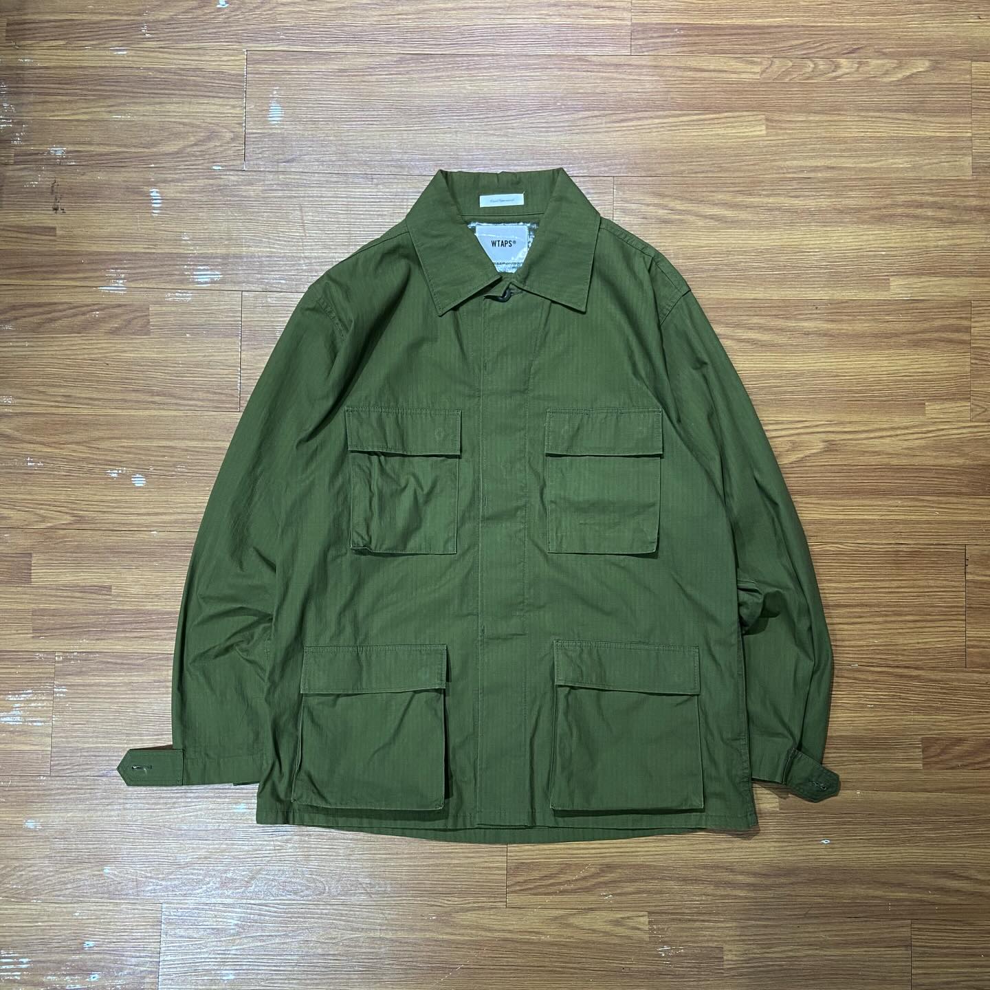 WTAPS JUNGLE WMILL LS SHIRT JACKET / NYCO. RIPSTOP Olive Drab (Display Item)