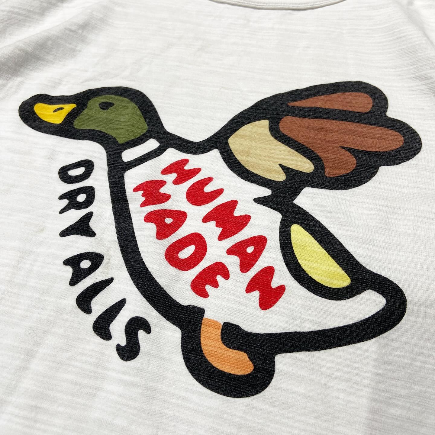 Human Made Wild Duck Flying Slub Yarn Tee White (Used)