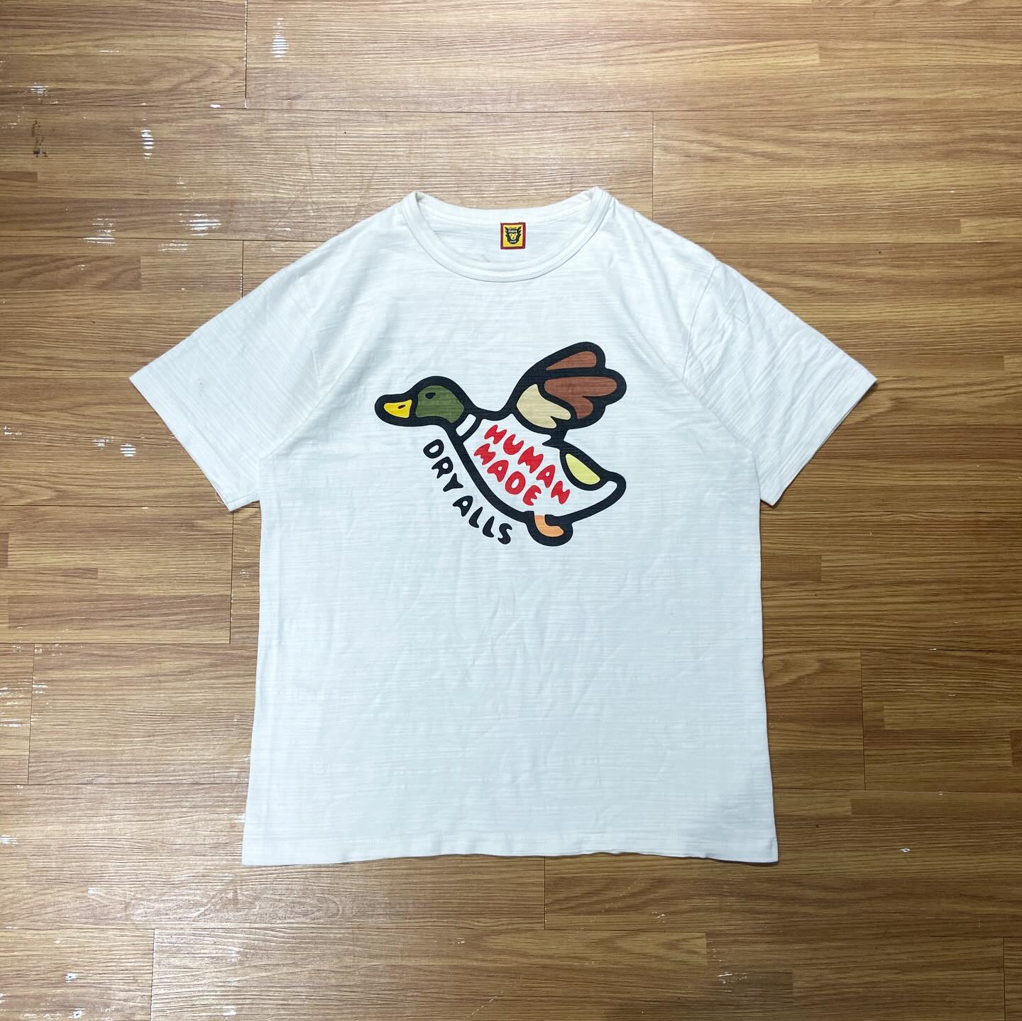 Human Made Wild Duck Flying Slub Yarn Tee White (Used)