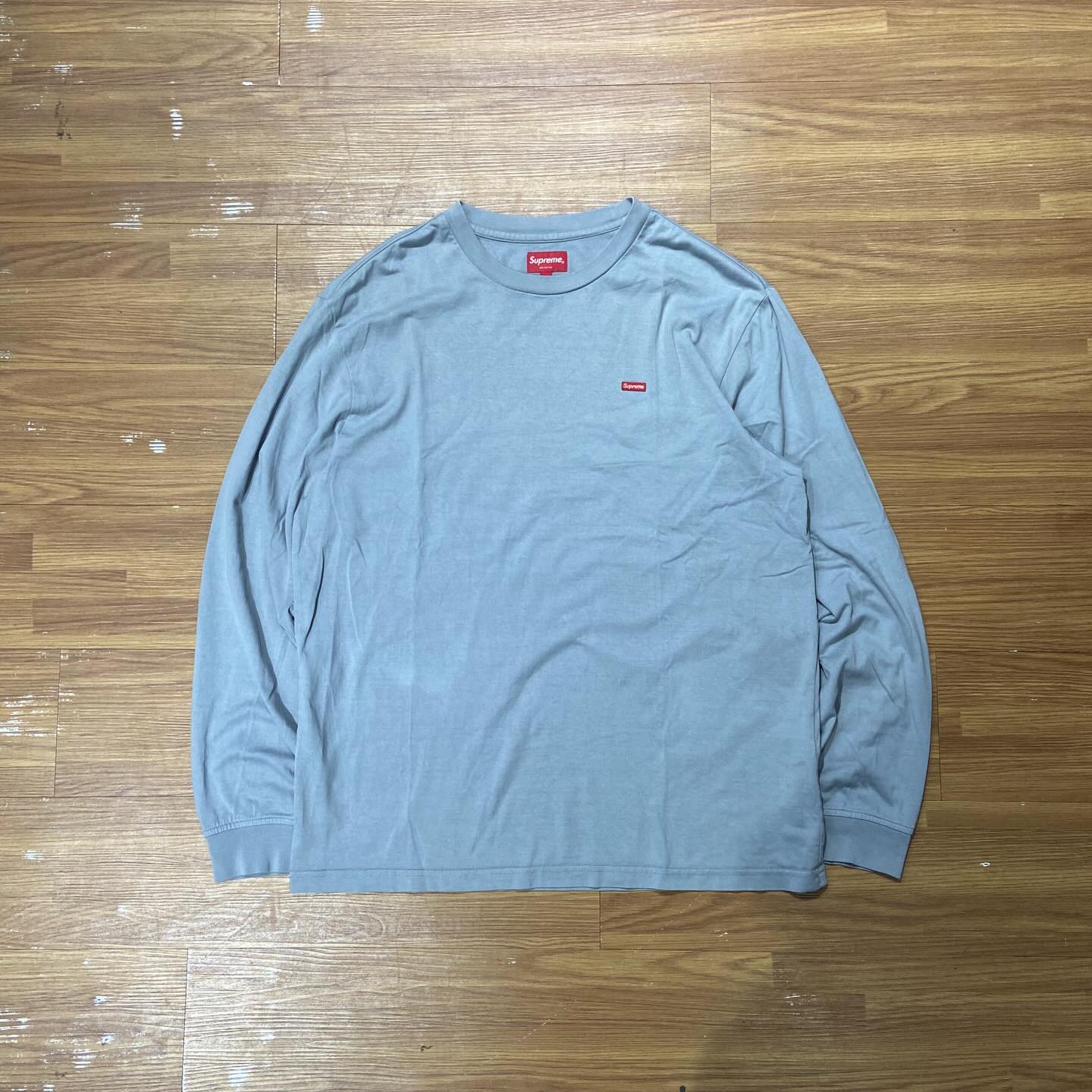 Supreme Small Box L/S Tee Light Slate (Display Item)