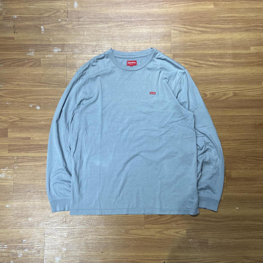 Supreme Small Box L/S Tee Light Slate (Display Item)