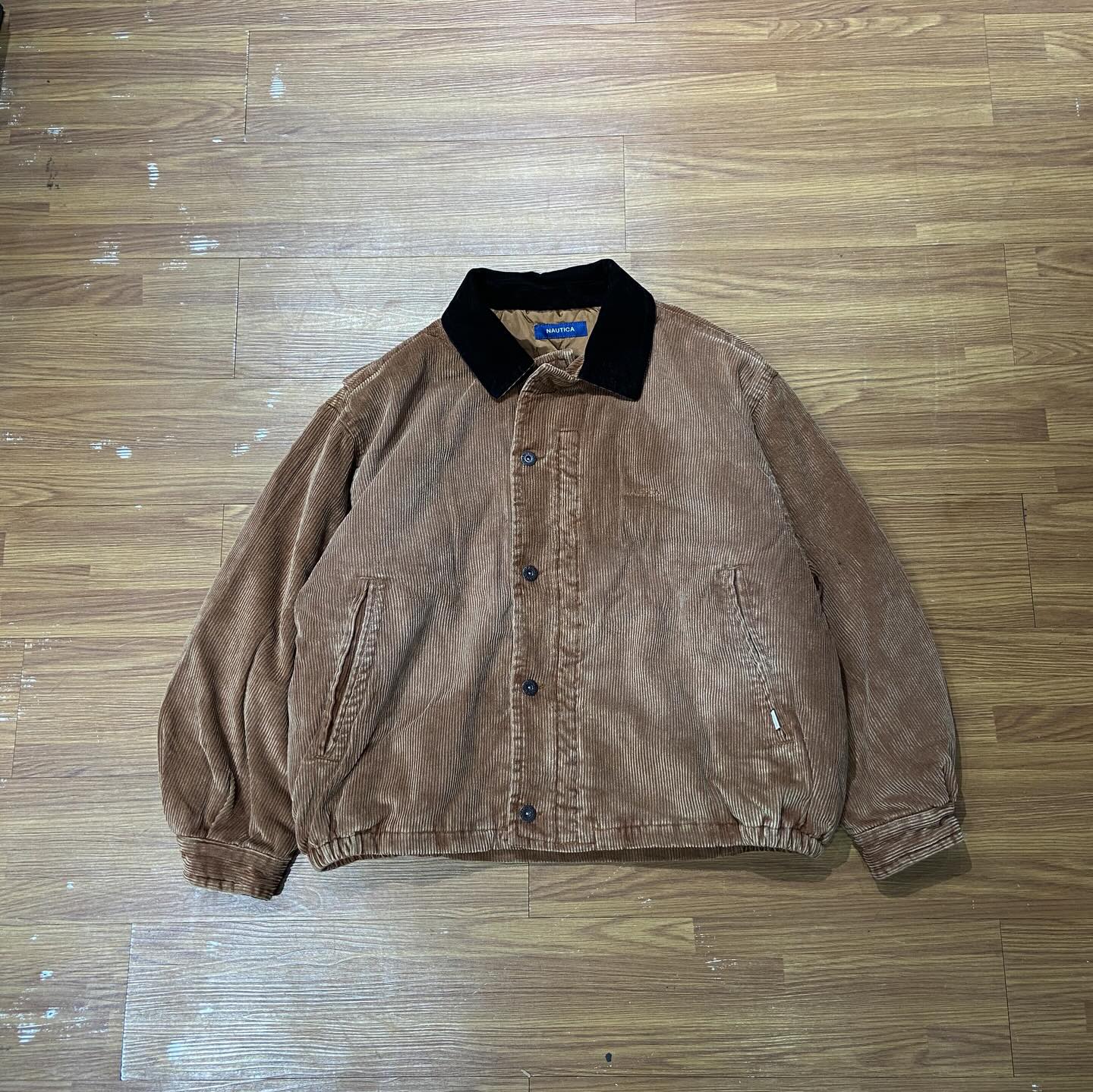 Nautica JP Fade Washed Padding Corduroy Blousion Brown