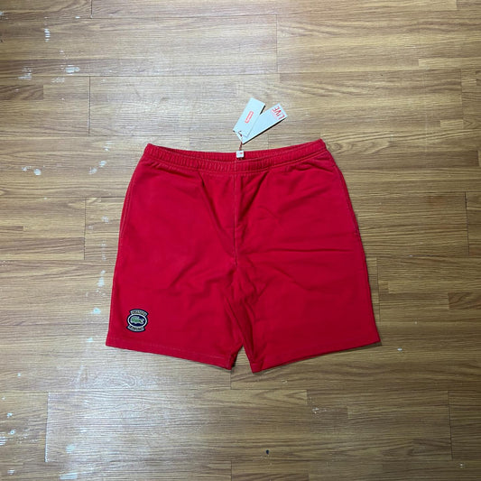 Supreme x Lacoste Sweat Shorts Red